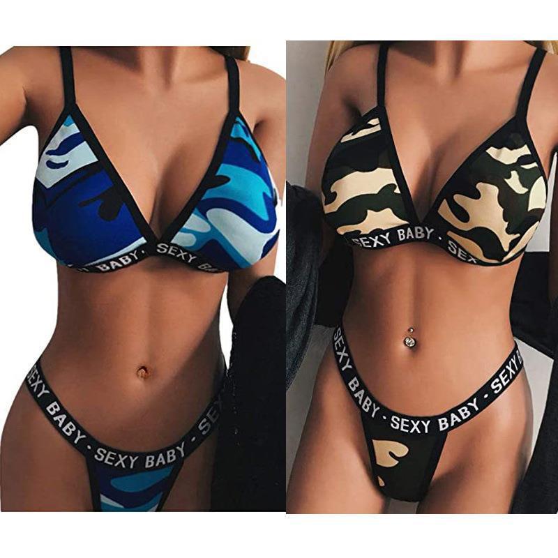Underwear Se Xy Camouflage Bikini Two Sets