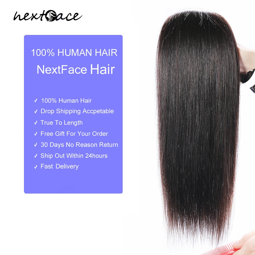 NextFace Silky Straight Human Hair Bundles